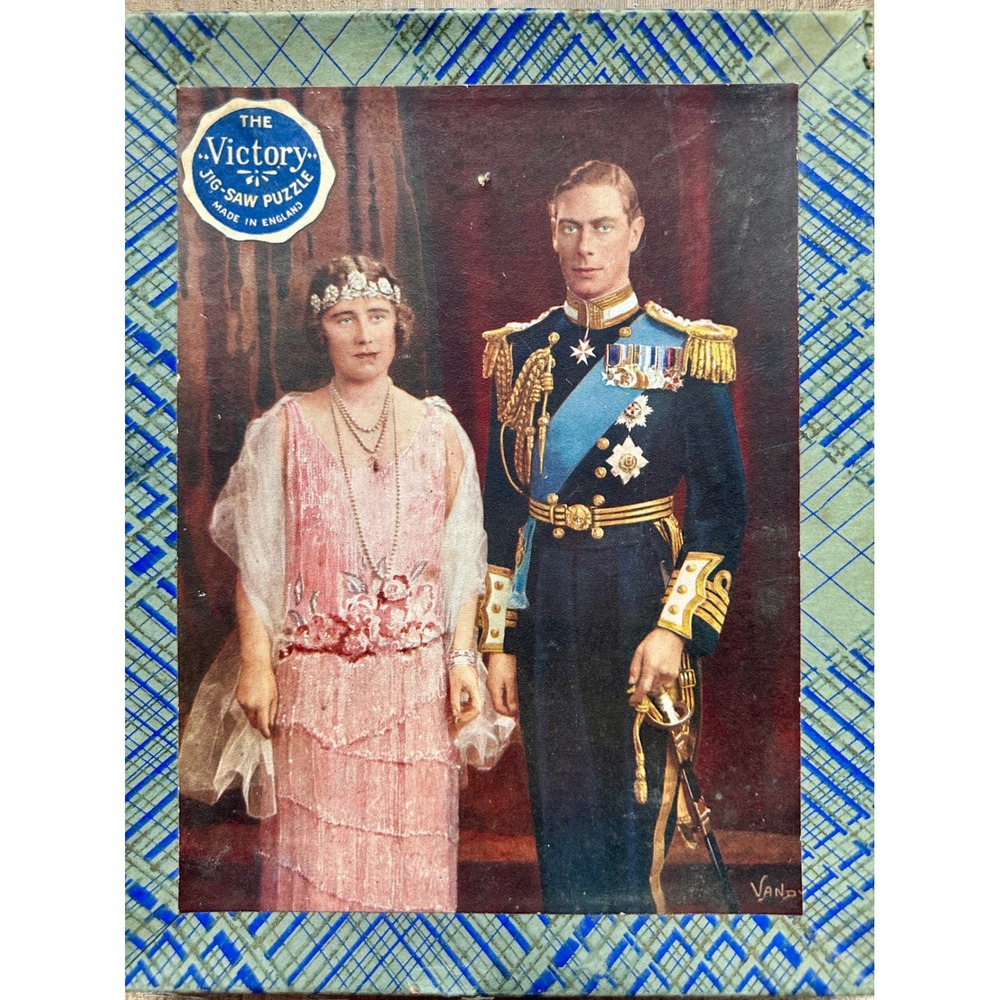 Rare Vintage 1937 King George VI Coronation Victory Wood Jig-Saw Puzzle Unopened